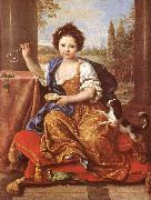 MIGNARD, Pierre Girl Blowing Soap Bubbles oil painting on canvas